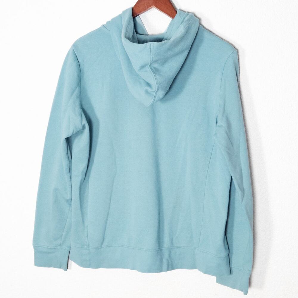 The North Face Pullover Hoodie Ice Blue Logo Size Large Color Pop Athleisure - Picture 2 of 7